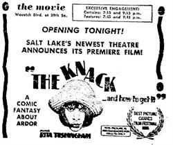 "Opening Tonight!" ad for the Movie, "Salt Lake's newest theatre." - , Utah